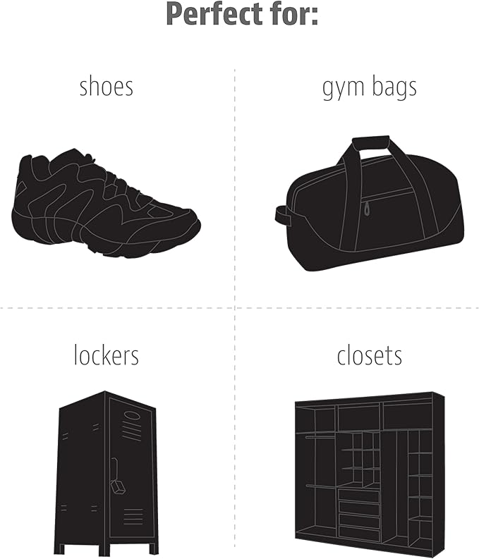 Odor-Fighting Shoe Fresheners, Eliminates Unpleasant Smells, Perfect For Sneakers, Gym Bags, Gear Bags, Drawers, Lockers, And More!, Matrix, 2 Pack