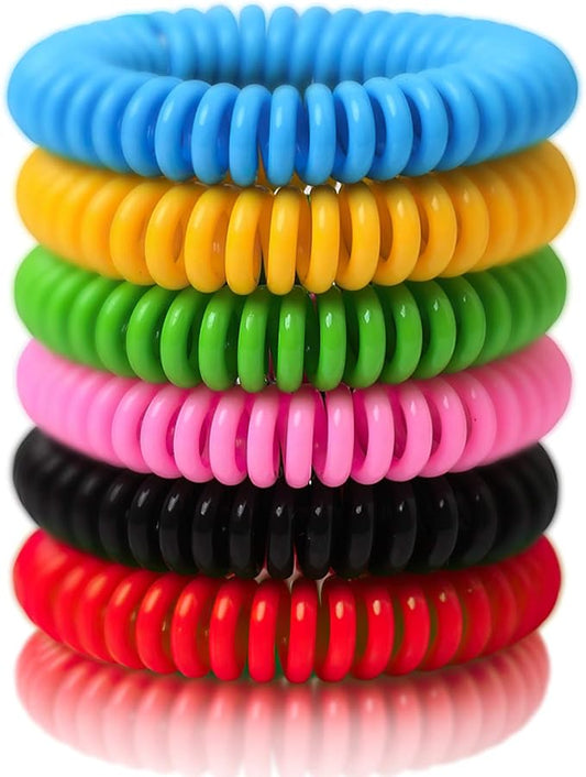 Mosquito Bracelets, 12 Pack Individually Wrapped, DEET Free,