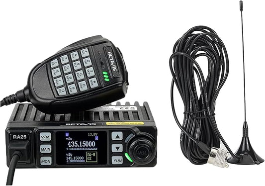 Retevis RA25 Dual Band Mobile Radio MR100 High 500 Channels,