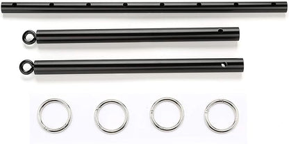 EXREIZST Adjustable Expandable 2 Silver Spreader Bar Set