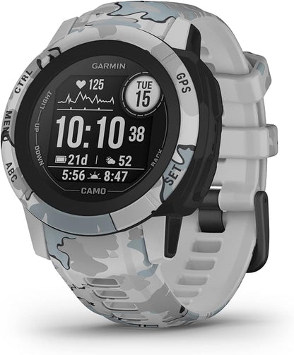 Garmin Instinct 2S, Camo-Edition, Smaller-sized Rugged Outdoor Watch with GPS, Built for All Elements, Multi-GNSS Support, Tracback Routing and More, mist camo