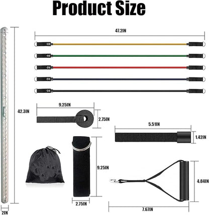 Adjustable Resistance Band Wall Anchor - Space Saver 2 Rails, 2 Cars 10-150LBS Exercise