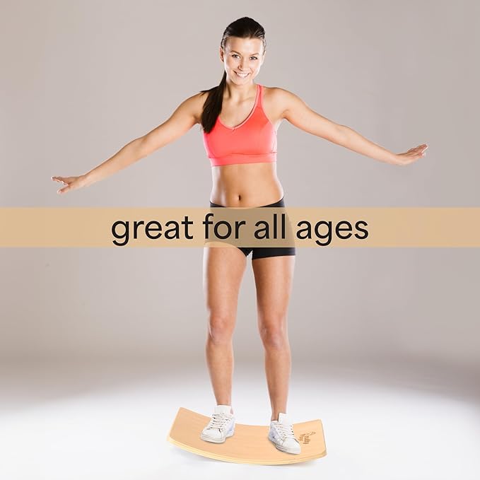 NUTTY TOYS Montessori Wooden Wobble Board for Kids & Adults -100% Natural Wood Balance Board Toddler Balancing Toy Unique Boy & Girl Open Ended Toy Best Christmas Stocking Stuffer Gifts Idea 2024