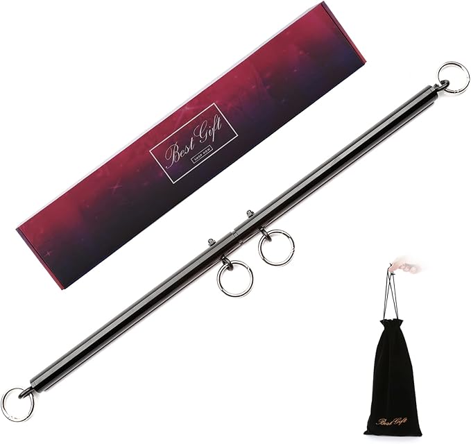 EXREIZST Adjustable Expandable 2 Silver Spreader Bar Set