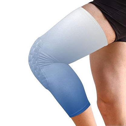 Blue Gradient Sports Knee Pads Youth Volleyball Basketball Knee Pads Long Leg Sleeves Braces Compression Wrestling Knee Pads for Boys Girls Football Dance Yoga