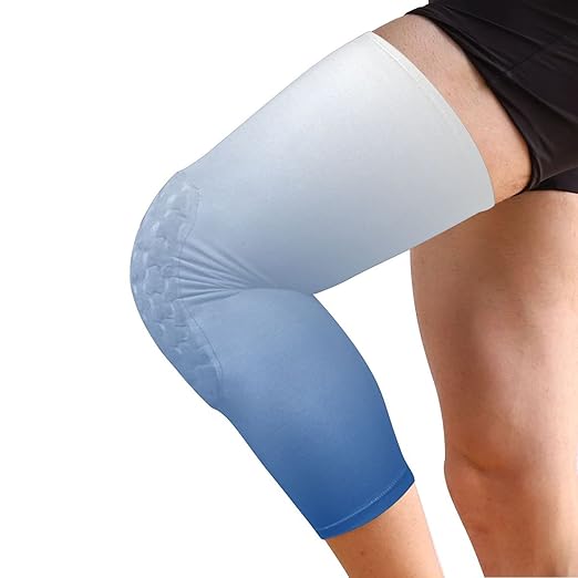 Blue Gradient Sports Knee Pads Youth Volleyball Basketball Knee Pads Long Leg Sleeves Braces Compression Wrestling Knee Pads for Boys Girls Football Dance Yoga