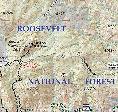 Outdoor Trail Maps Poudre Canyon - Colorado Topographic (2020)