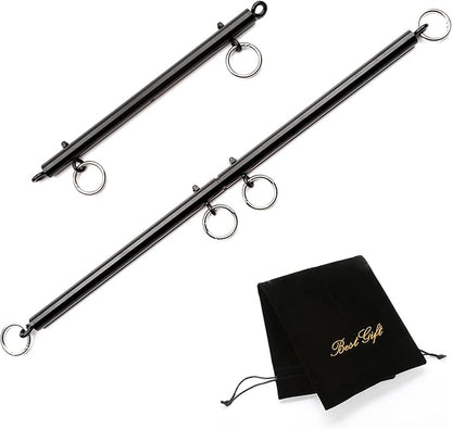 EXREIZST Adjustable Expandable 2 Silver Spreader Bar Set
