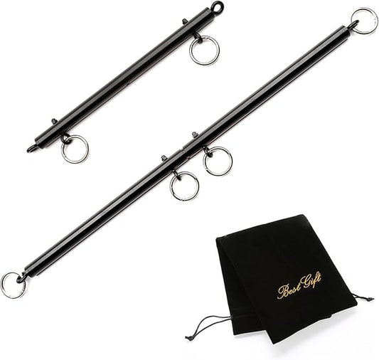 EXREIZST Adjustable Expandable 2 Silver Spreader Bar Set
