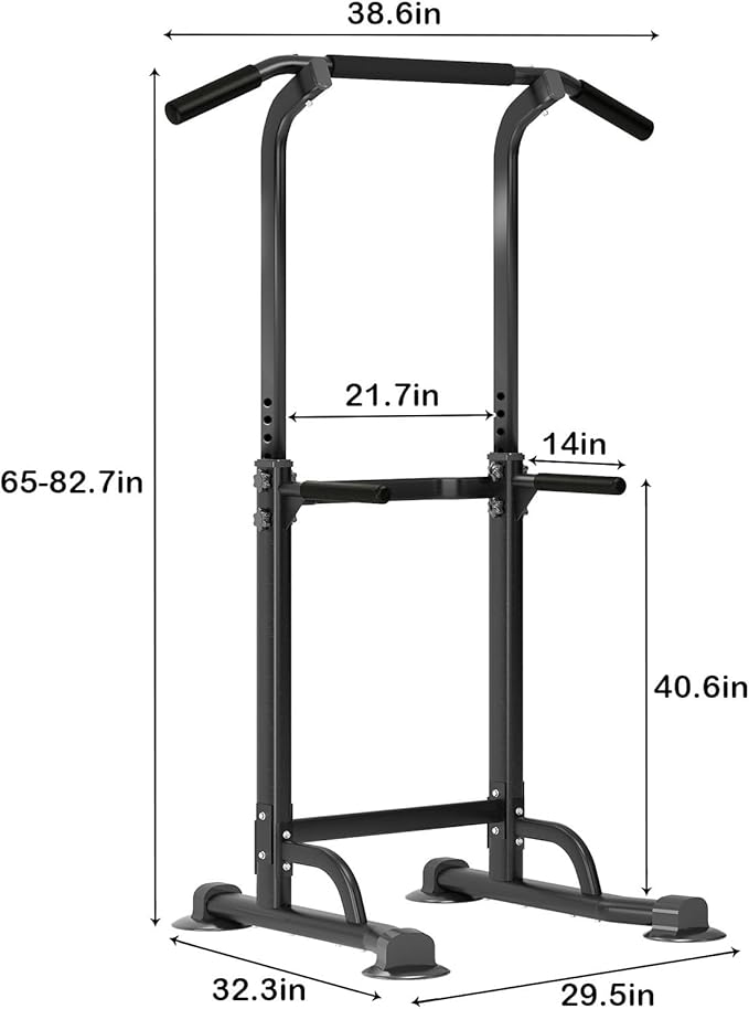 SogesPower Power Tower Dip Station Pull Up Bar