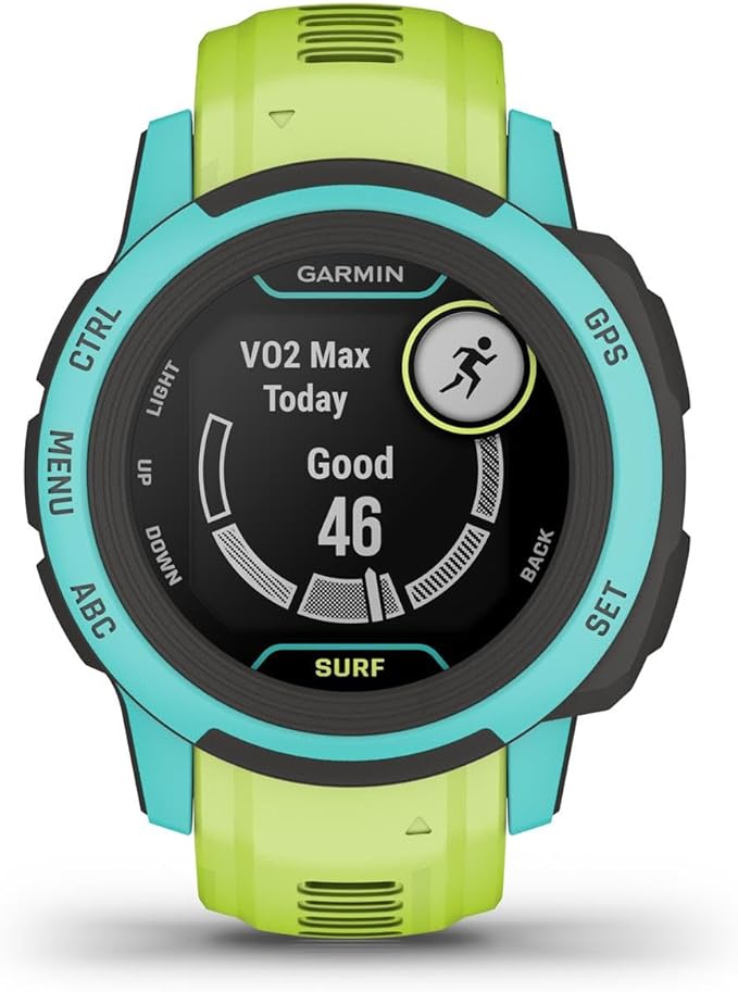 Garmin Instinct 2S, Surf-Edition, Smaller-Sized GPS Outdoor Watch, Surfing Features, Multi-GNSS Support, Tracback Routing, Waikiki