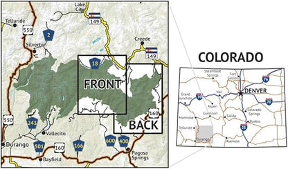 Outdoor Trail Maps Weminuche Wilderness East - Colorado (2019)