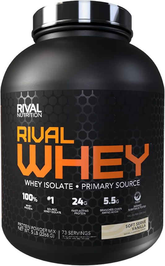 Rivalus Whey Protein Bundle - Vanilla 5lbs & 5lbs