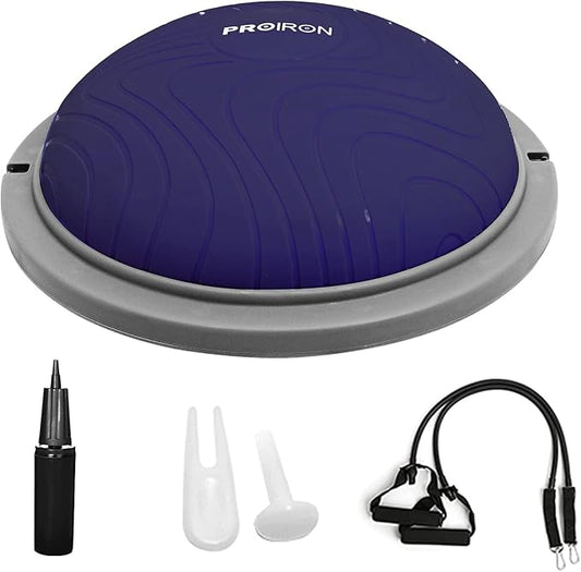 PROIRON Balance Ball Trainer - Air Dome Half Ball with Resistance Bands & Nonslip Base - 660lbs Capacity - Ideal for Yoga & Exercise