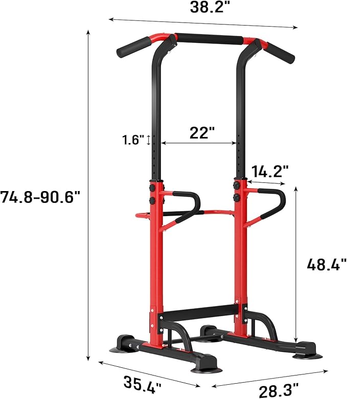 DlandHome Power Tower Dip Station Pull Up Bar