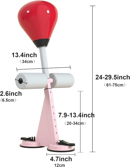 Punching Bag Sit Up Exercise Equipment Ab Workout 6 Adjustable 2 Suction