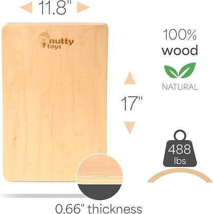 NUTTY TOYS Montessori Wooden Wobble Board for Kids & Adults -100% Natural Wood Balance Board Toddler Balancing Toy Unique Boy & Girl Open Ended Toy Best Christmas Stocking Stuffer Gifts Idea 2024