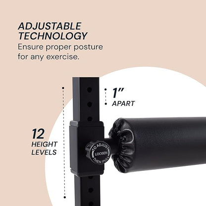 Adjustable Single Leg Squat Roller for Bulgarian Split Squats, Lunges, and Lower Body Workout