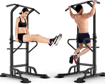 DlandHome Power Tower Dip Station Pull Up Bar