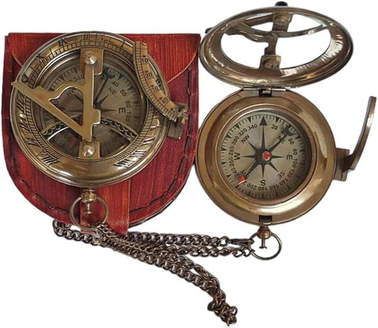 Thoreau's Go Confidently Engraved Solid Brass Nautical Pocket