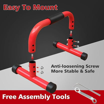 Dip Stand Station, Adjustable Height Dip Station for Strength Training, Heavy Duty Steel Parallel Push Up Stand, Home Gym Fitness Workout Dip bar Station,Tricep Dips, Pull-Ups, Push-Ups