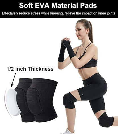 Knee Pads for Women Men, Dance Knee Pads Wrestling Knee Pads Basketball Knee Pads Volleyball Knee Pads for Women, Knee Protector Soft Knee Pads for Work (Pink, Large)