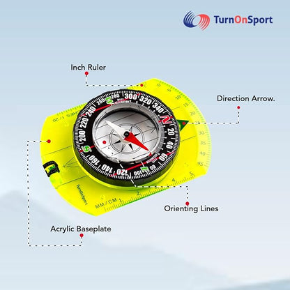 Orienteering Compass - Hiking Backpacking Compass - Advanced