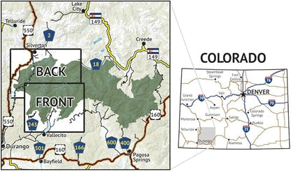 Weminuche Wilderness WEST - Colorado Topographic Hiking Map (2019)