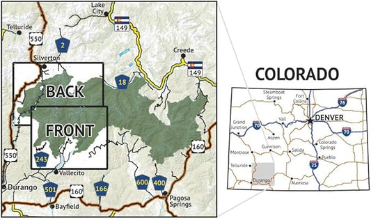 Weminuche Wilderness WEST - Colorado Topographic Hiking Map (2019)