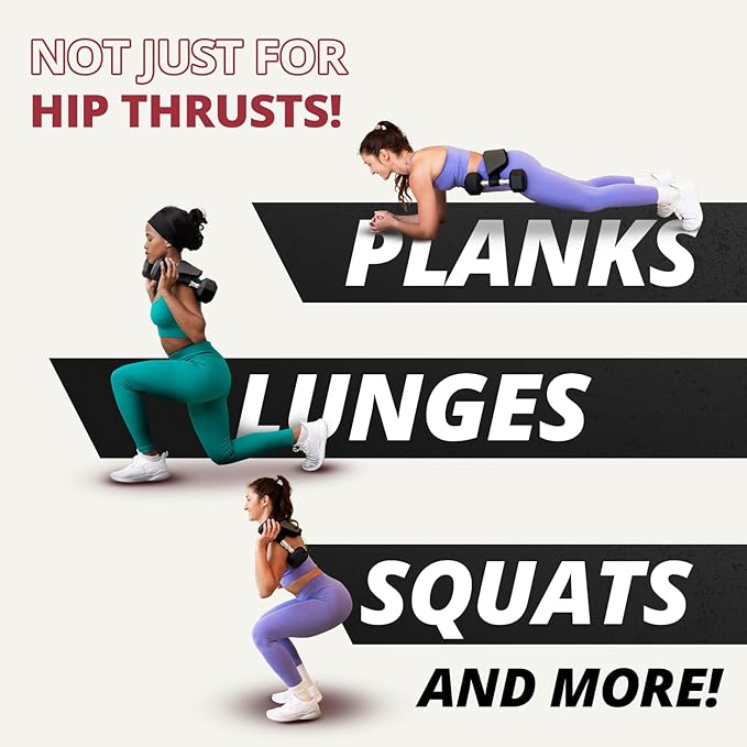OG Belt - Bellabooty Exercise Hip Thrust Belt – For Dumbbells, Kettlebells, and Plates – Slip-Resistant Padding for Hip Protection – Perfect for Gym, Home, and On-the-Go Workouts