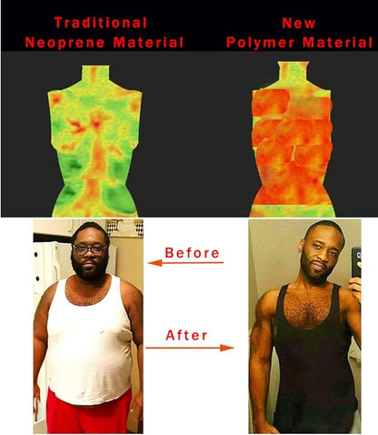 MOLLDAN Mens Polymer Sauna Vest Sweat Slimming Tank Top with Zipper