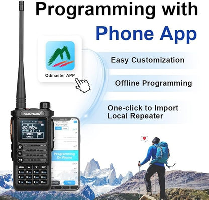 (2nd Gen) TIDRADIO TD-H8 GMRS Radio 2-Way Radio 2500mAh Battery TD-771 Antenna,DTMF,VOX,NOAA (2Pack)