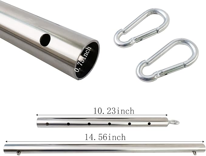 Silver Adjustable Exercise Stainless Steel Spreader Bar