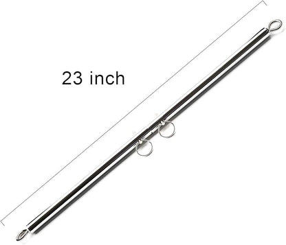 TMEOIIPY 2 Pcs Silver Adjustable Spreader Bar Set 3 Sections