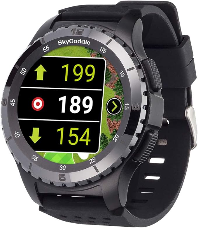 PlayBetter SkyCaddie LX5C Golf GPS Watch Bundle - Touchscreen Golf Range Finder Smartwatch w/Ceramic Bezel, 35K Courses, HoleVue, IntelliGreen, & Digital Scorecard 5000mAh Portable Charger