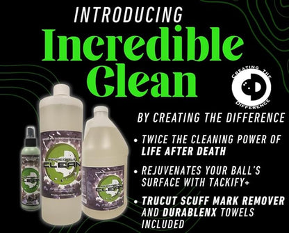 Creating the Difference Incredible Clean Kit | Bowling Ball Cleaner and Life Extender | Strongest Formula Available | Includes 8 oz Bottle Plus a Trucut Scuff Mark Remover & 10 DurablenX Towels