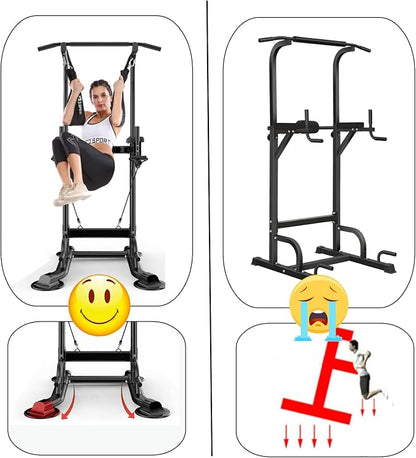 Power Tower Dip Station Pull Up Bar Exercise
