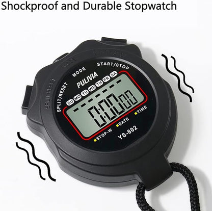 Sports Stopwatch Timer Single Lap Split Digital Stopwatch