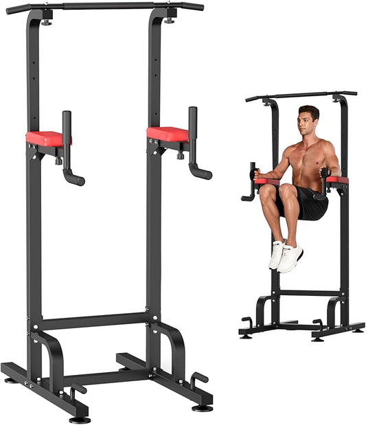 RELIFE REBUILD YOUR LIFE Power Tower Pull Up Bar Station Workout Dip Station for Home Gym Strength Training Fitness Equipment