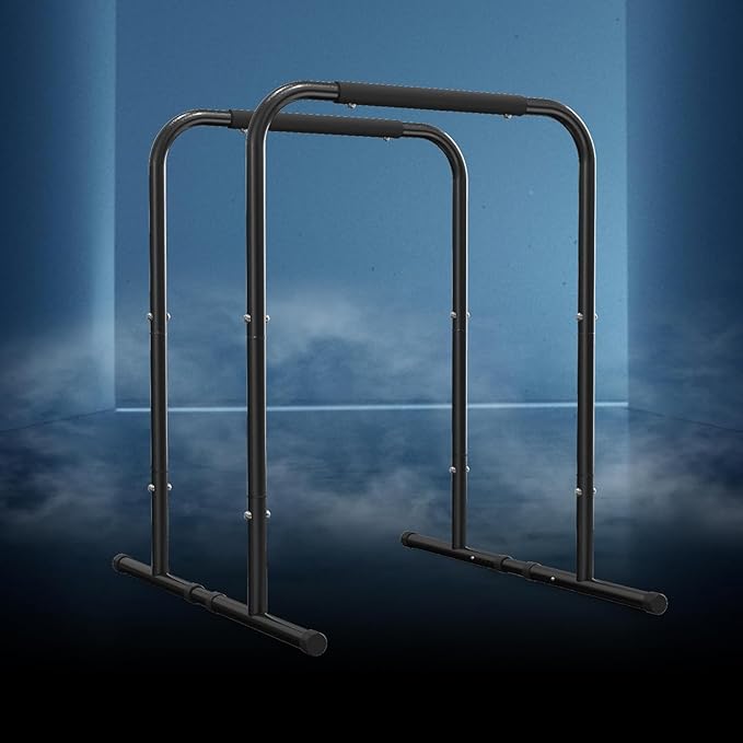leikefitness Pull Up Dip Station Strength Training Dip Stands Station Tricep Dips Push-Ups For Home Gym