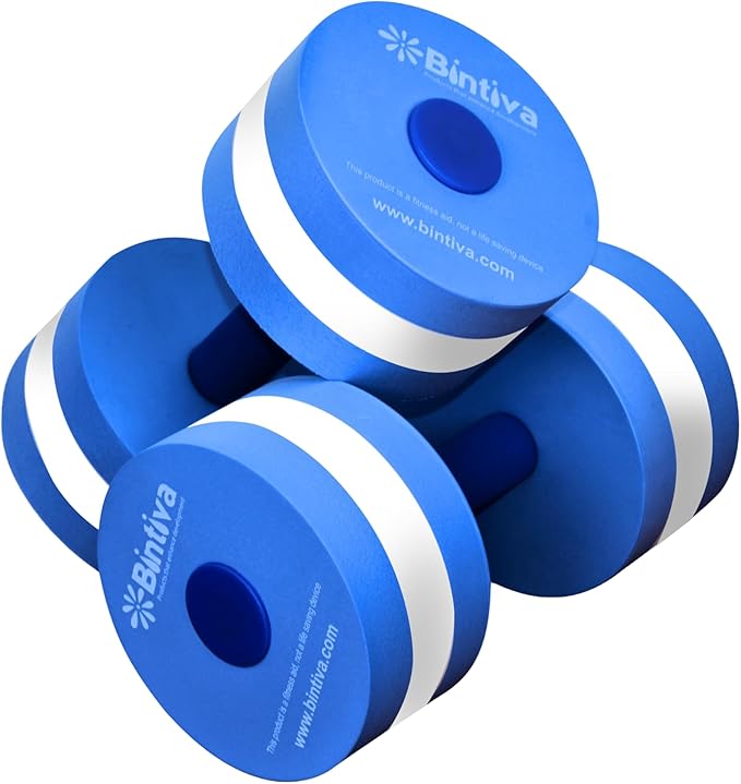 bintiva Water Weights for Pool Exercise - Water Aerobics Equipment for Aqua Fitness - Pool Weights for Water Exercise, Pool Dumbbells