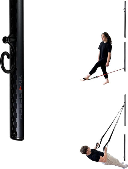 Aluminum Wall-Mounted Anchor Fitness System - Adjustable, Multi-Functional, Space Saving Home Gym Solution for Strength Training, Workout Goals | 100+ Exercises, Easy Installation, 300lbs Capacity