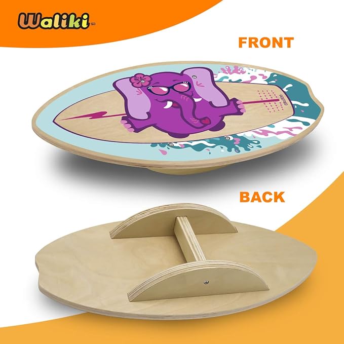 WALIKI Wood Balance Board | Ages 3-8 | Toddlers and Kids |
