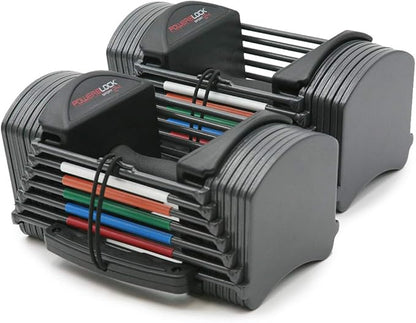 PowerBlock Sport 24 Adjustable Dumbbells, 3-24 lb. Durable Steel Build, Innovative At Home Workout Equipment, All-in-One Strength Training