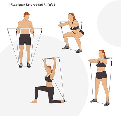 Sovyime Portable Exercise Spreader Bar with 4pcs Adjustable Straps