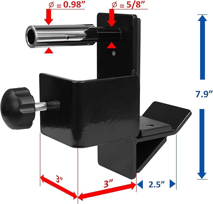 Yes4All Power Rack Attachment – J-Hook Barbell Fit 2x2 or 3x3 in