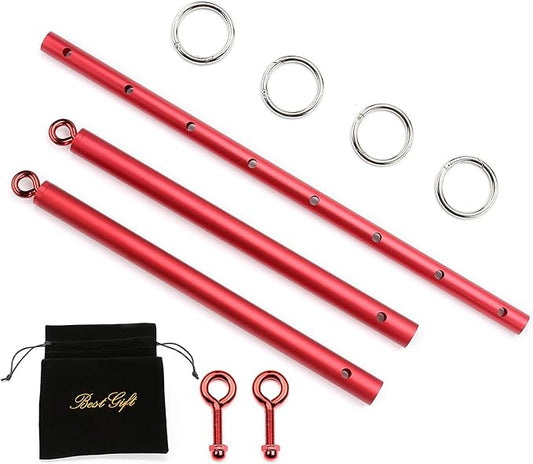 EXREIZST Red Adjustable Spreader Bar Set