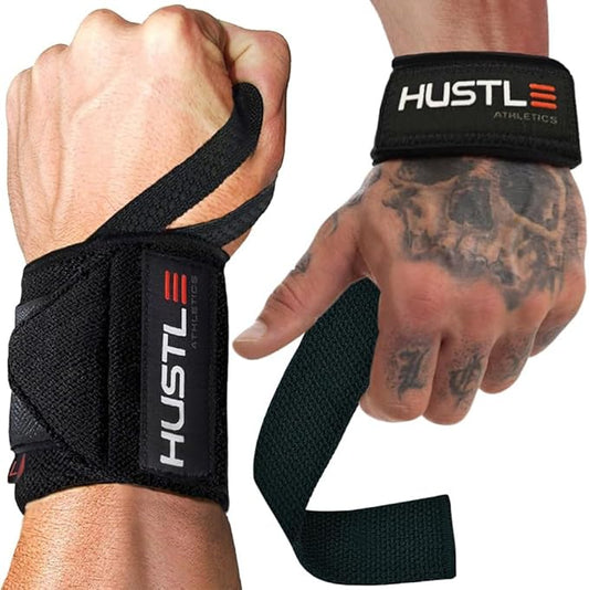 Wrist Wraps for Weightlifting (USPA Approved) - 18" or 12" Premium Quality Weight Lifting Wrist Straps - Best Gym Wrist Wraps with Thumb Loop for Powerlifting & Weight Training for Men & Women