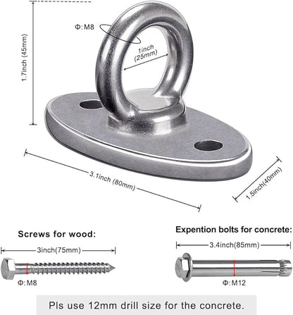 BeneLabel Wall Ceiling Mount Bracket for Suspension Strap Trainer 2800lb Capacity,