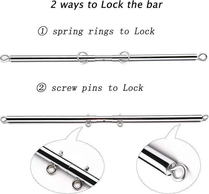 Silver Adjustable 3 in 1 Spreader Bar Set 4pcs Lichi